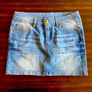 Denim mini skirt